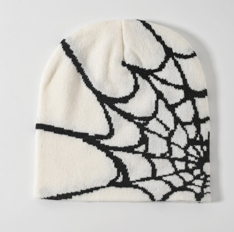 Spider Web Y2K Warm Beanie Hat Lightweight Fashion Hat