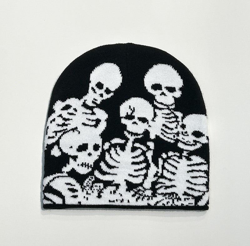 Skeleton Y2K Beanie Hat Lightweight Fashion Hat