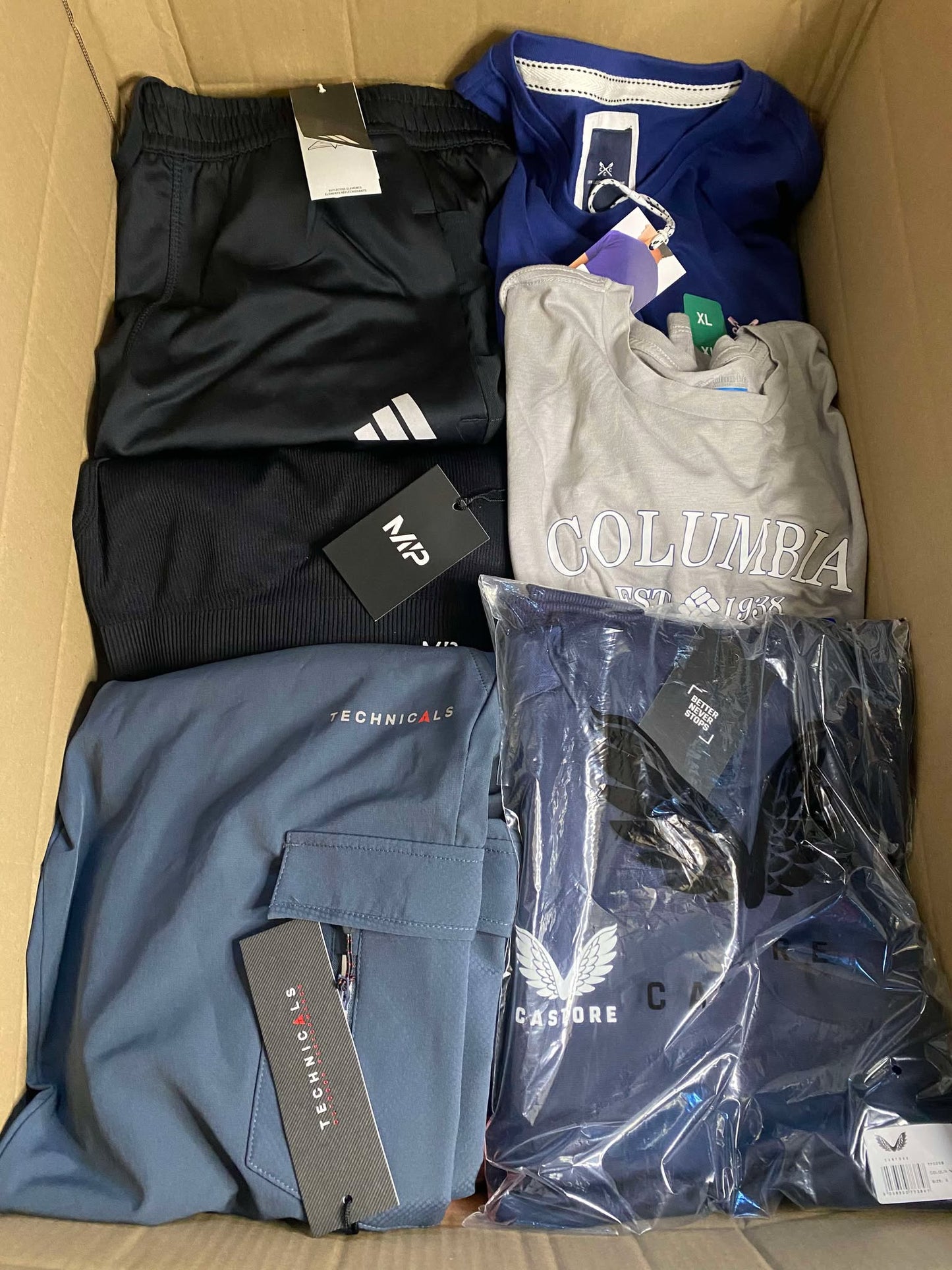 Designer Clothing Wholesale Box - MyProtein, Adidas, Technicals