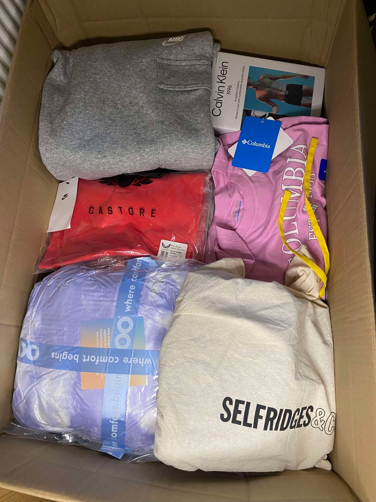 Designer Clothing Wholesale Box - Castore, Nike, Calvin Klein